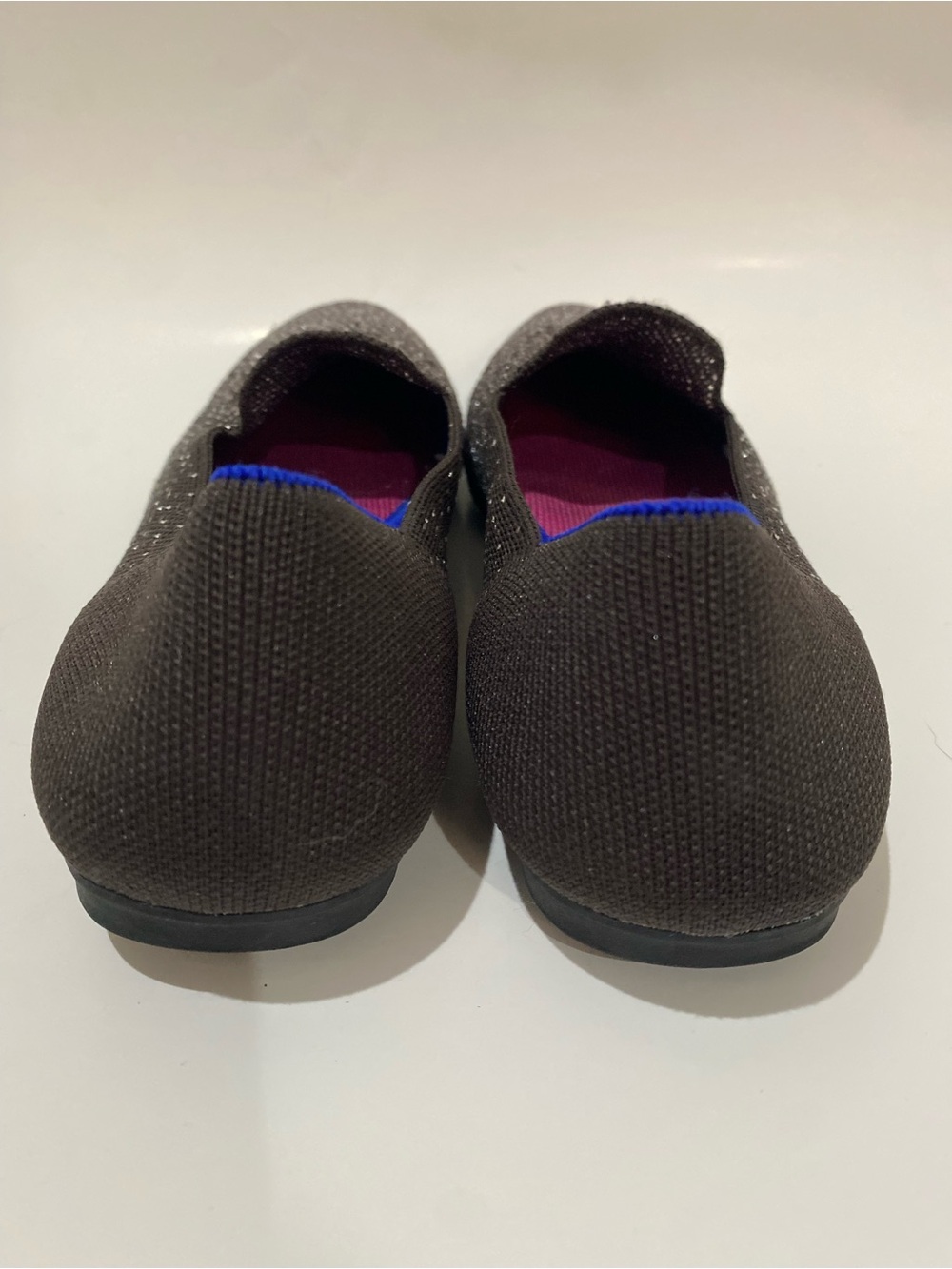 Rothy’s The Loafer Shoes Twilight Metallic Ombré Slip On  Dark Brown Knit - Picture 5 of 7